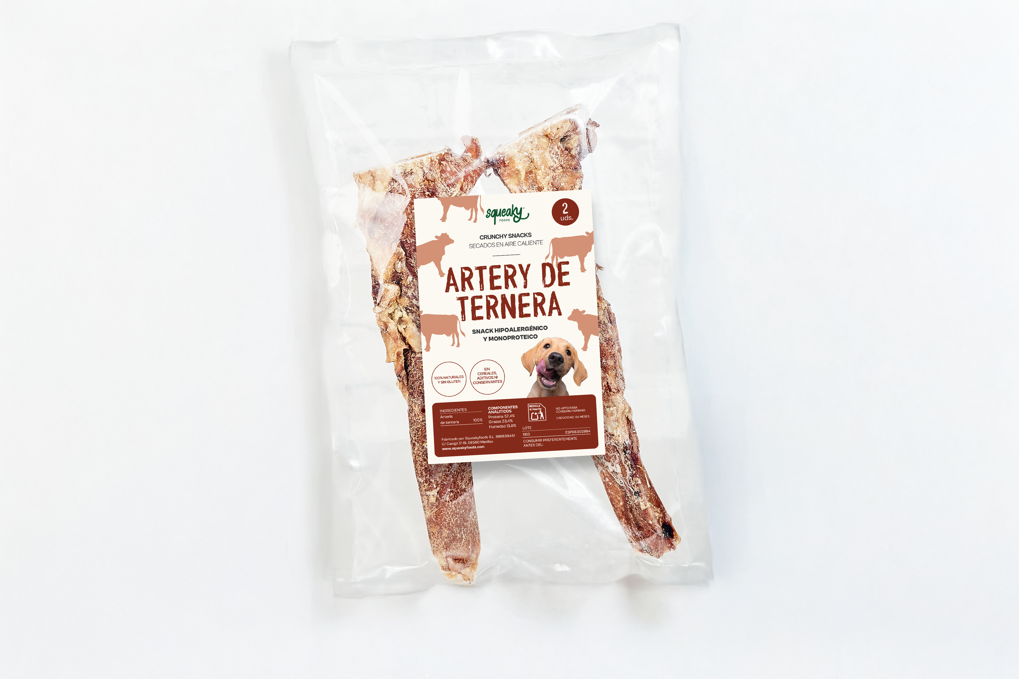 Tiras de arteria de ternera