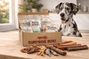 snacks para perros naturales caja sorpresa squeaky foods