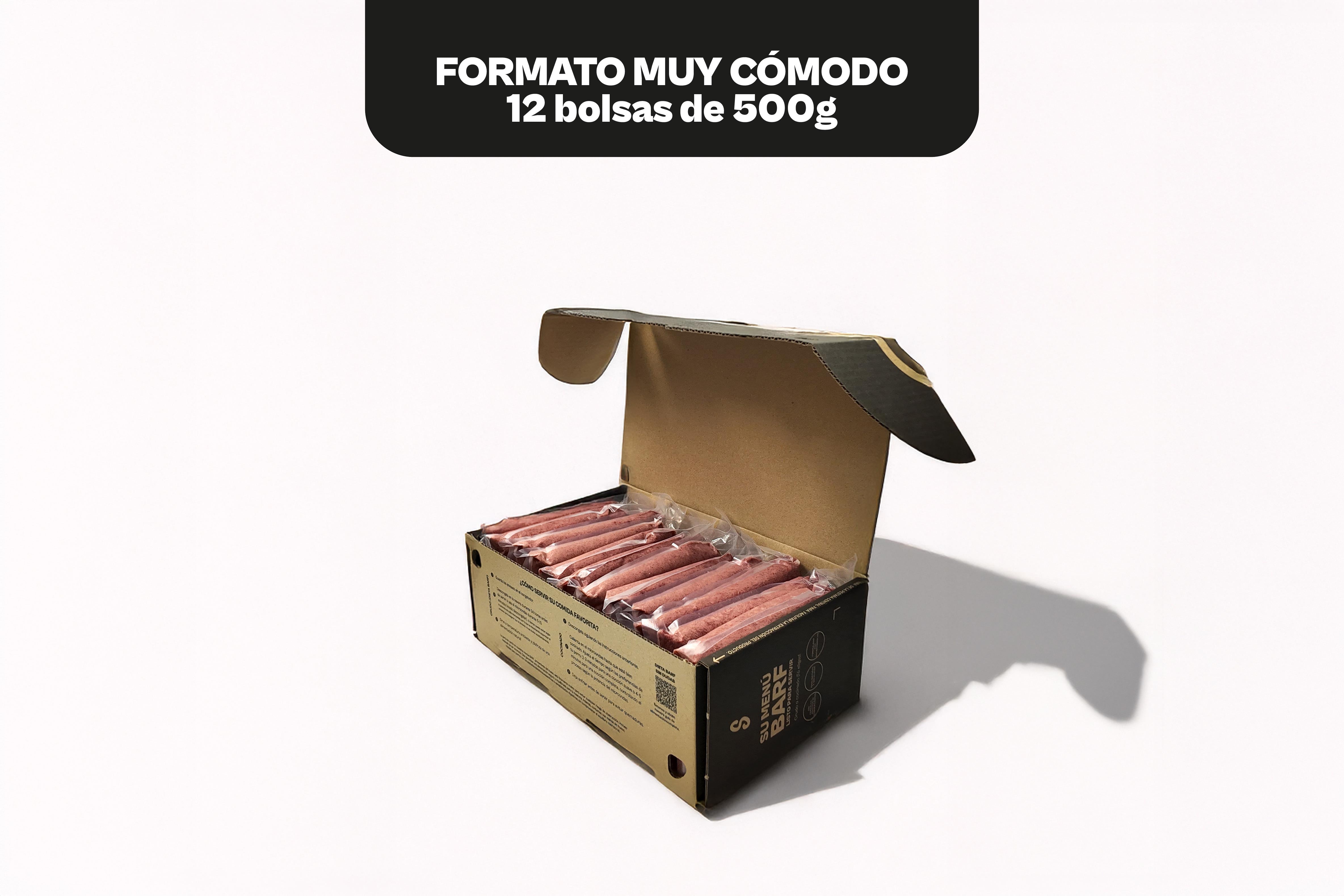 Menú BARF de pollo monoproteico