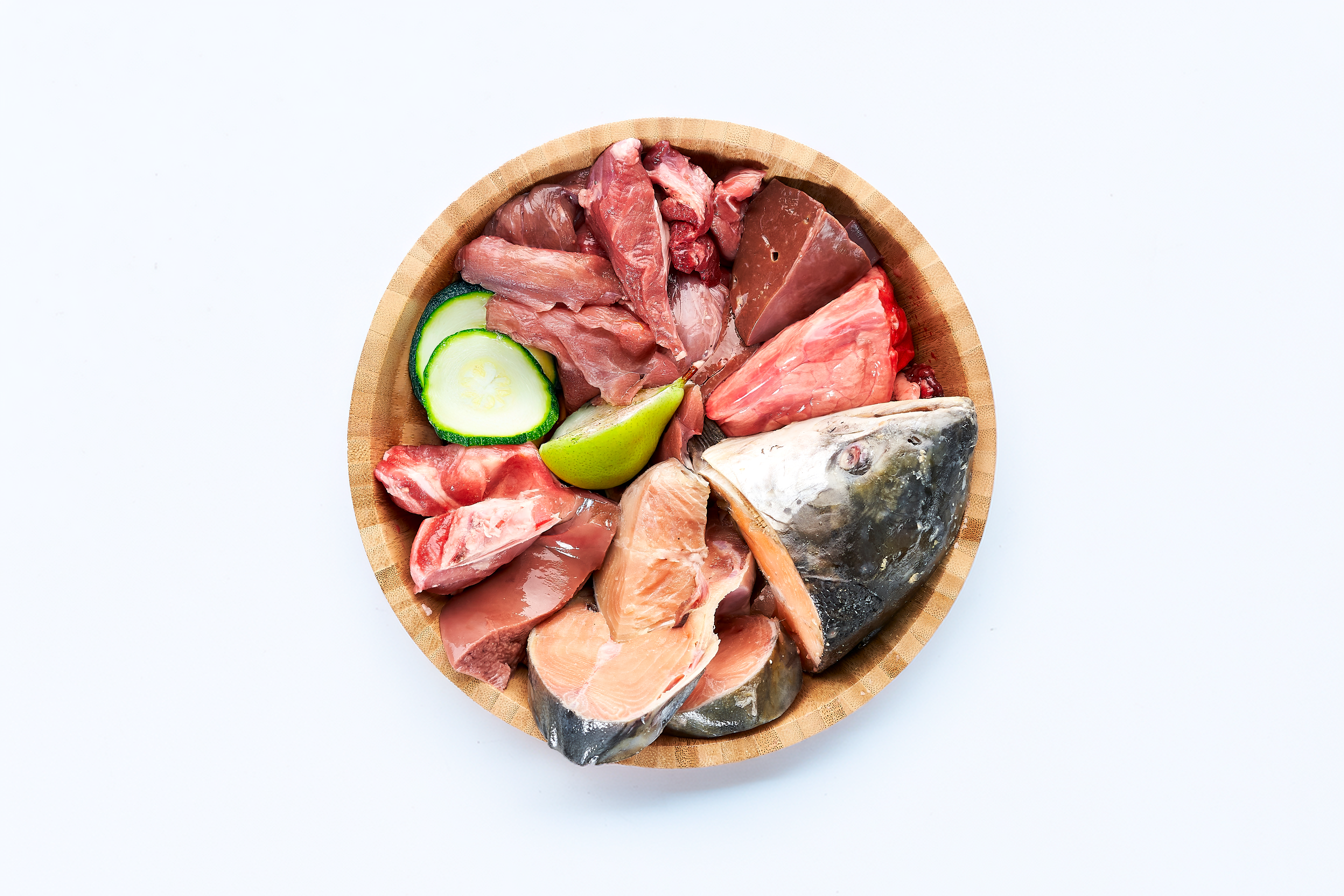 Menú BARF de salmón y ternera