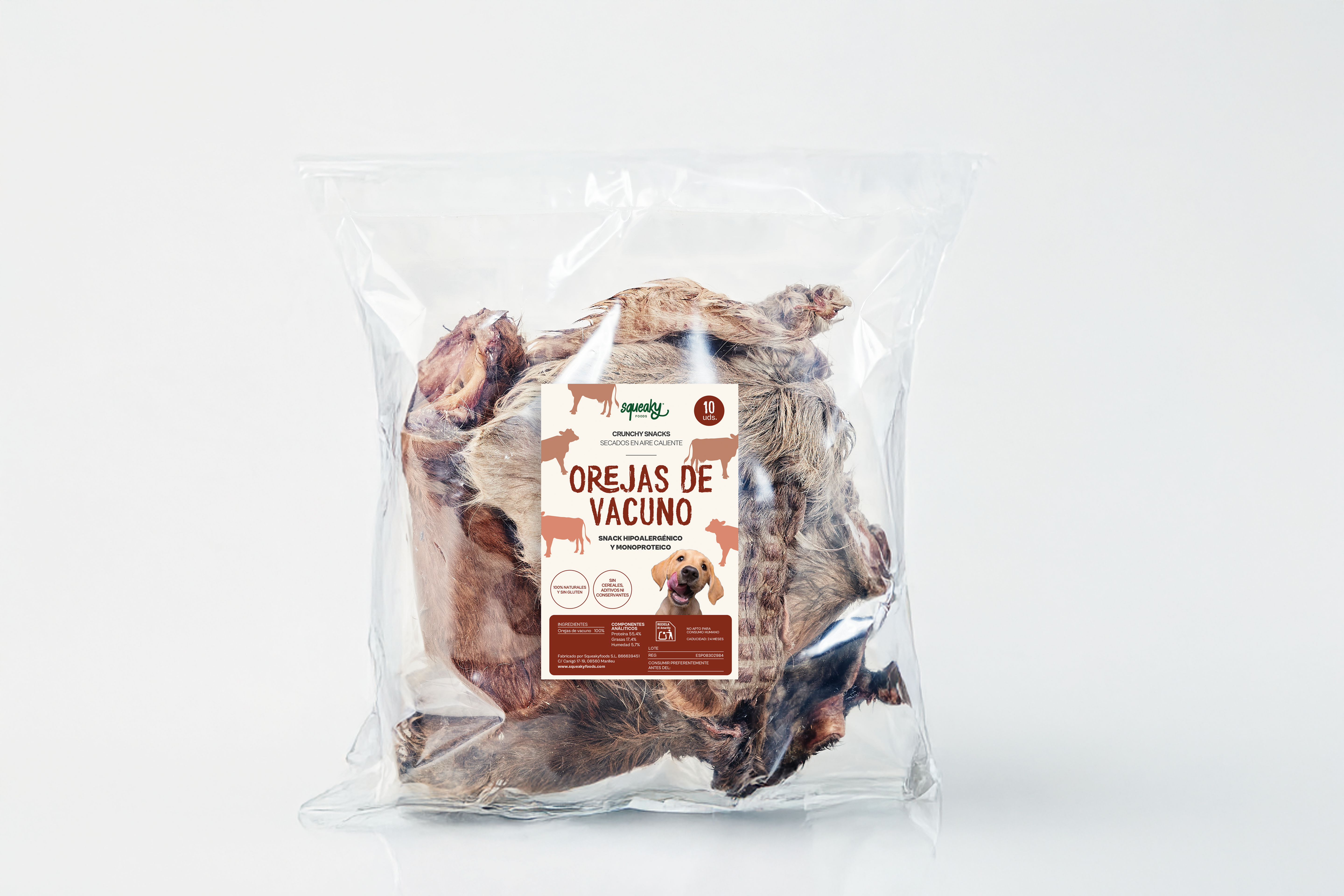 Orejas de Vacuno con pelo  - Snack para Mascotas