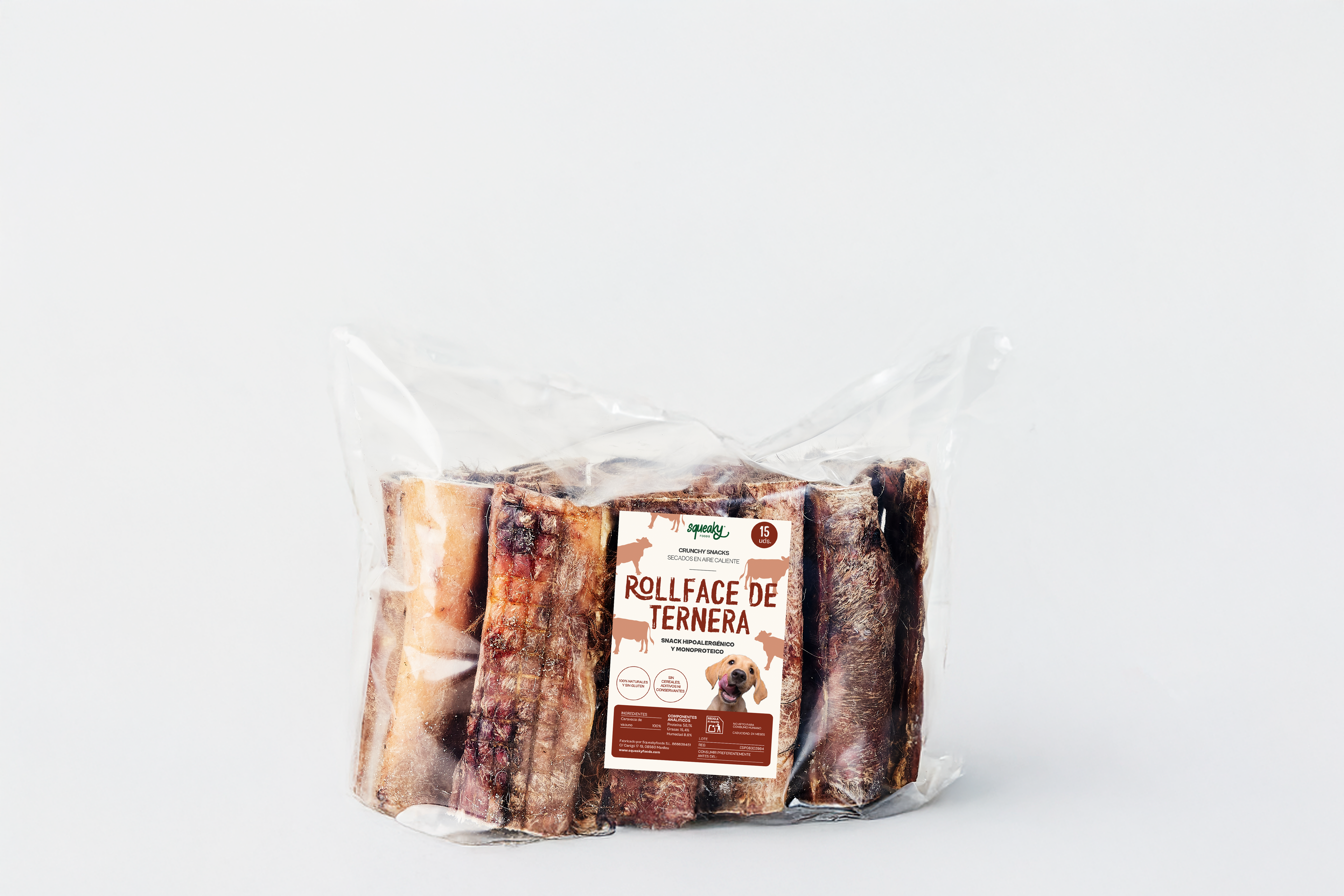 Roll Face de Ternera - Snack para Mascotas
