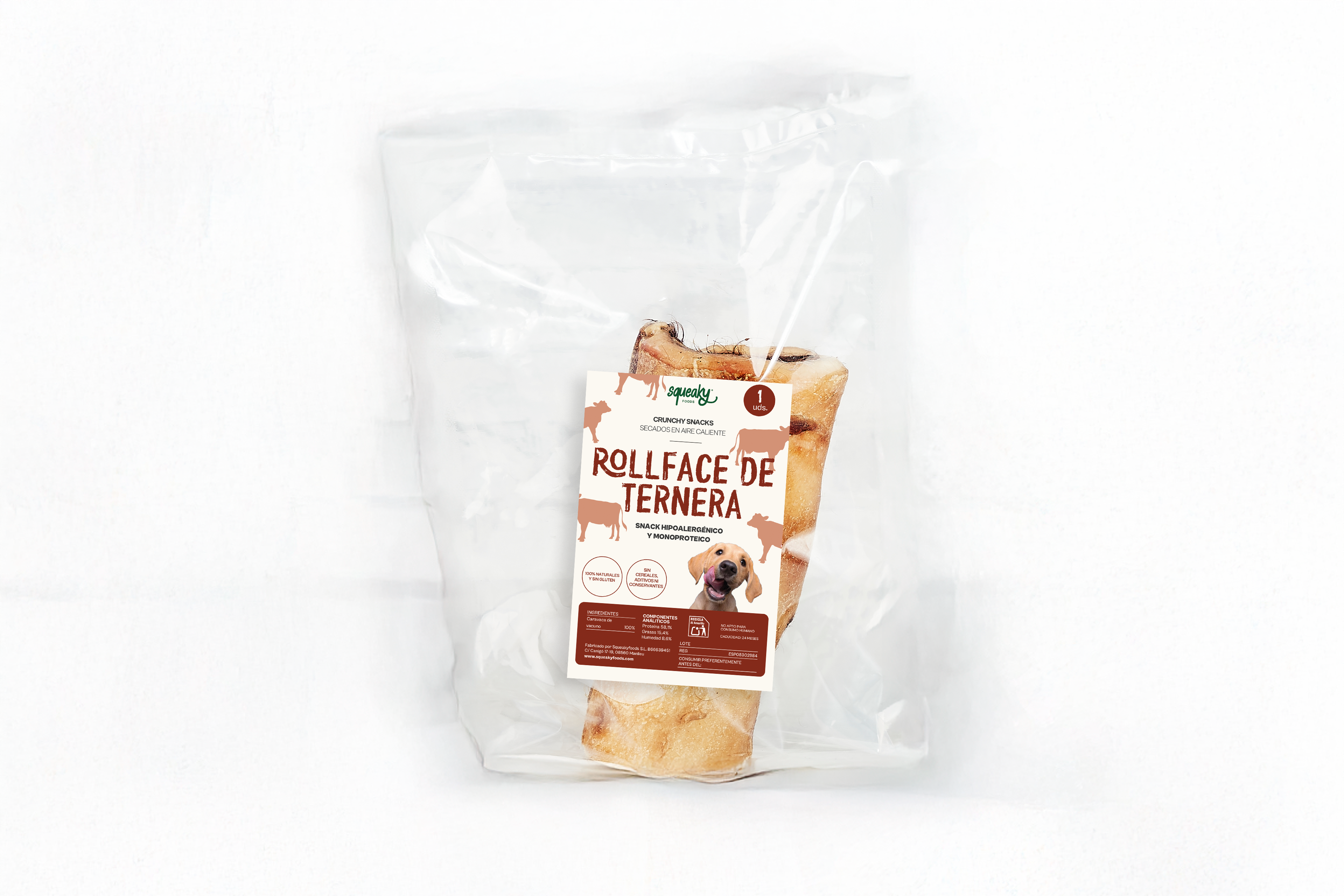 Roll Face de Ternera - Snack para Mascotas