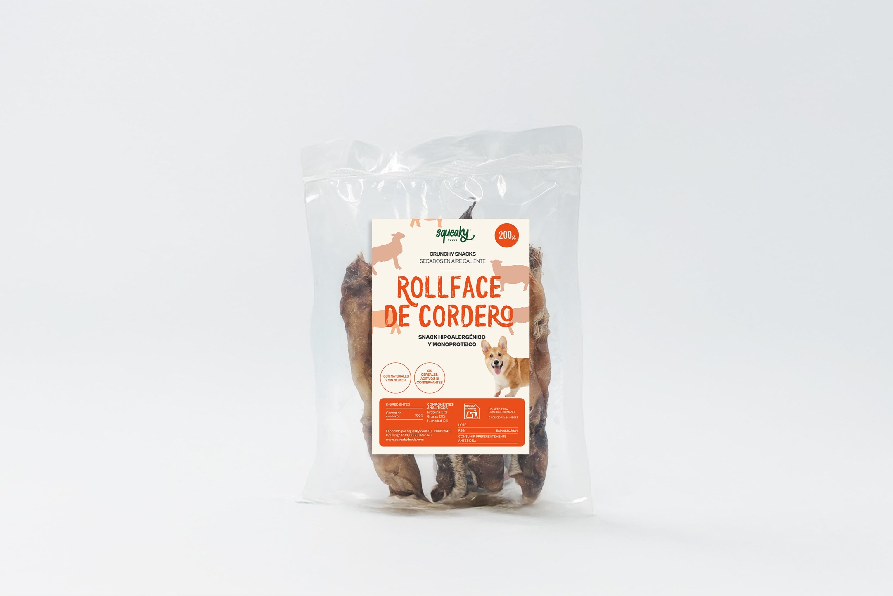 Roll Face de Cordero - Snack para Mascotas